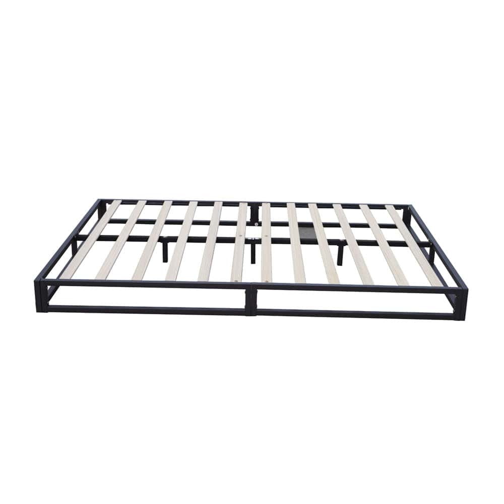 Basics Metal Platform Bed Frame with Slatted Frame Single Bed Double Bed King Bed
