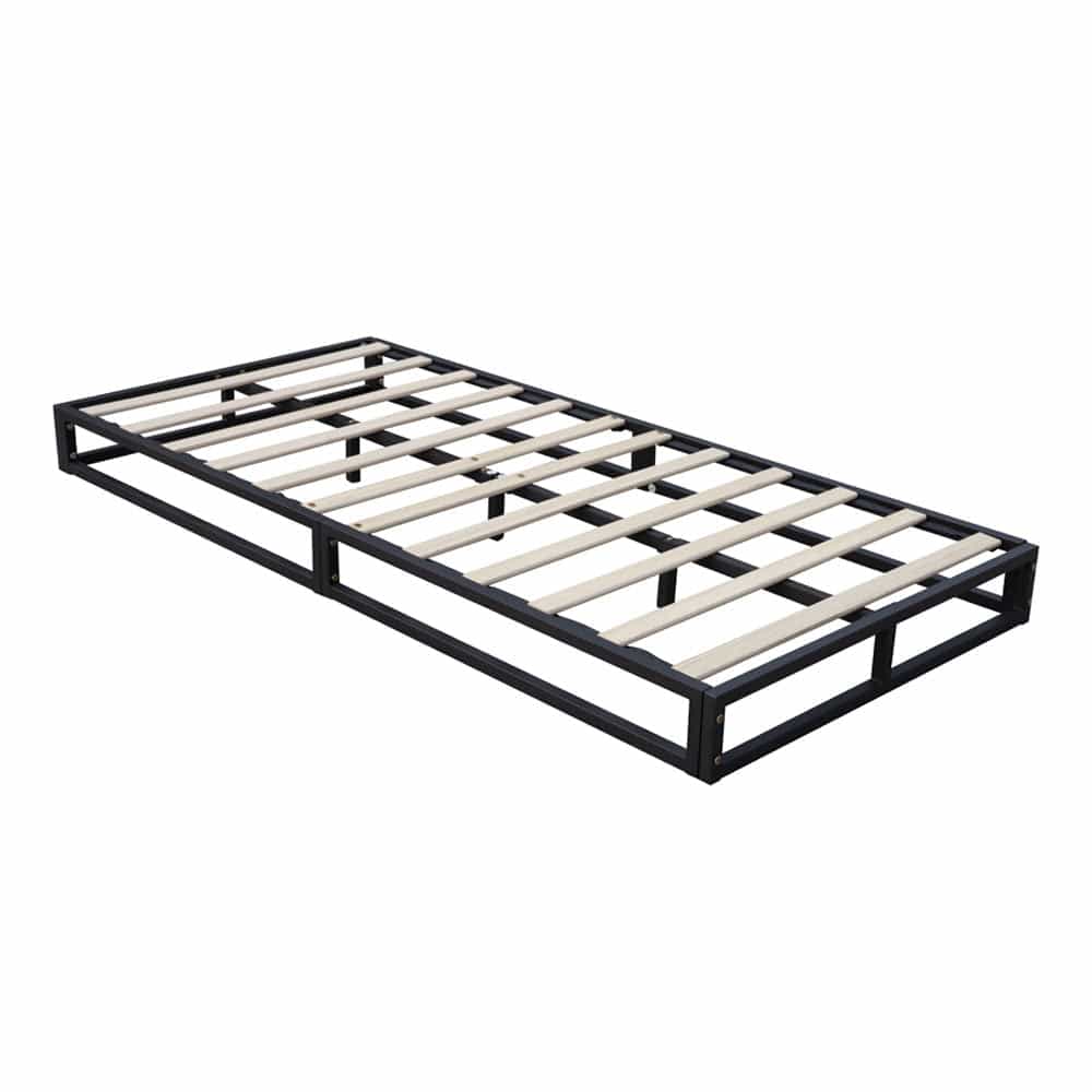 Basics Metal Platform Bed Frame with Slatted Frame Single Bed Double Bed King Bed