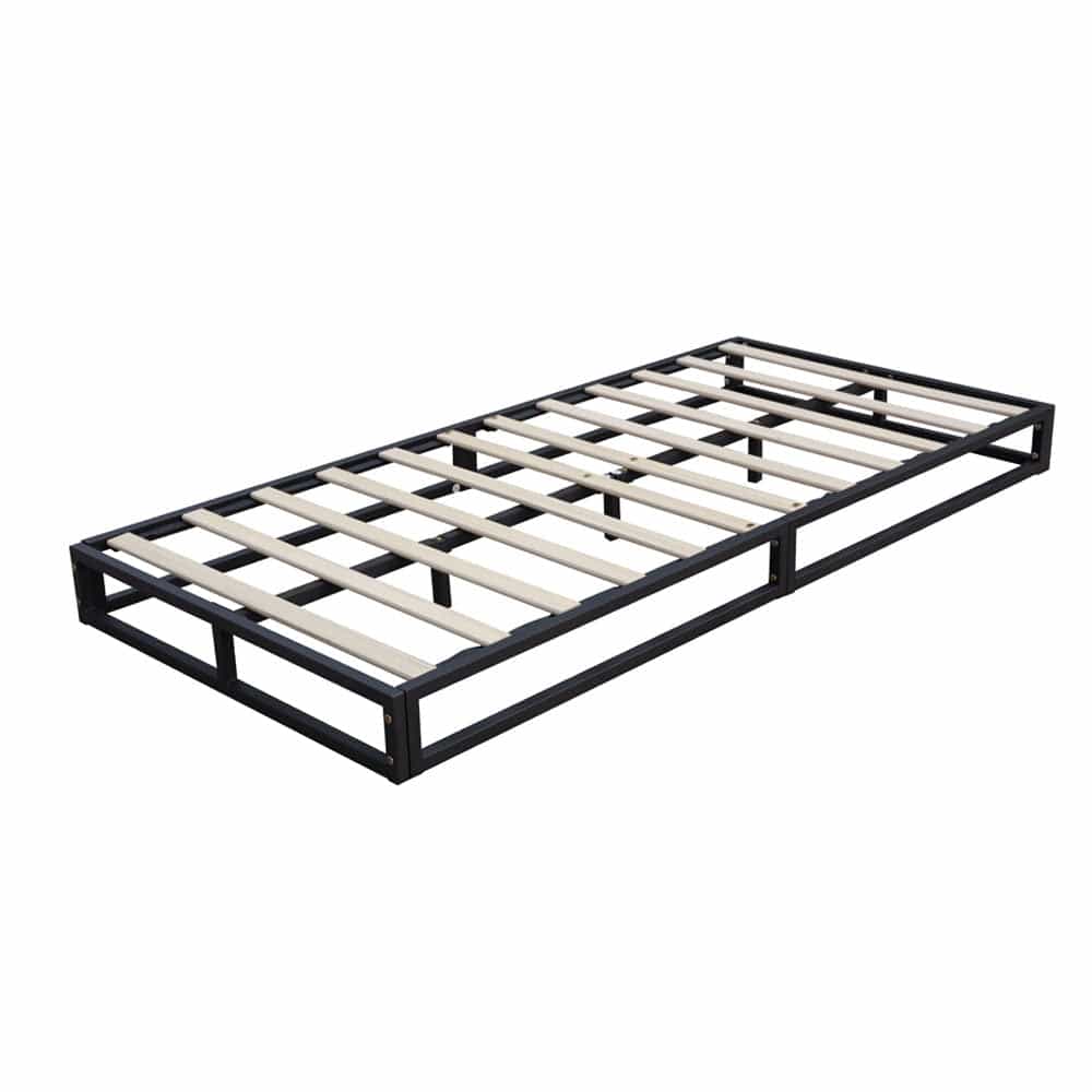 Basics Metal Platform Bed Frame with Slatted Frame Single Bed Double Bed King Bed