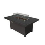 Berlin Large 9 seater Outdoor Fabric and Aluminium Corner Casual Dining Set with Firepit Table