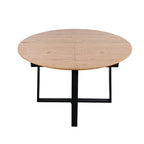 Belluno Industrial Style 160cm Round Extending Dining Table