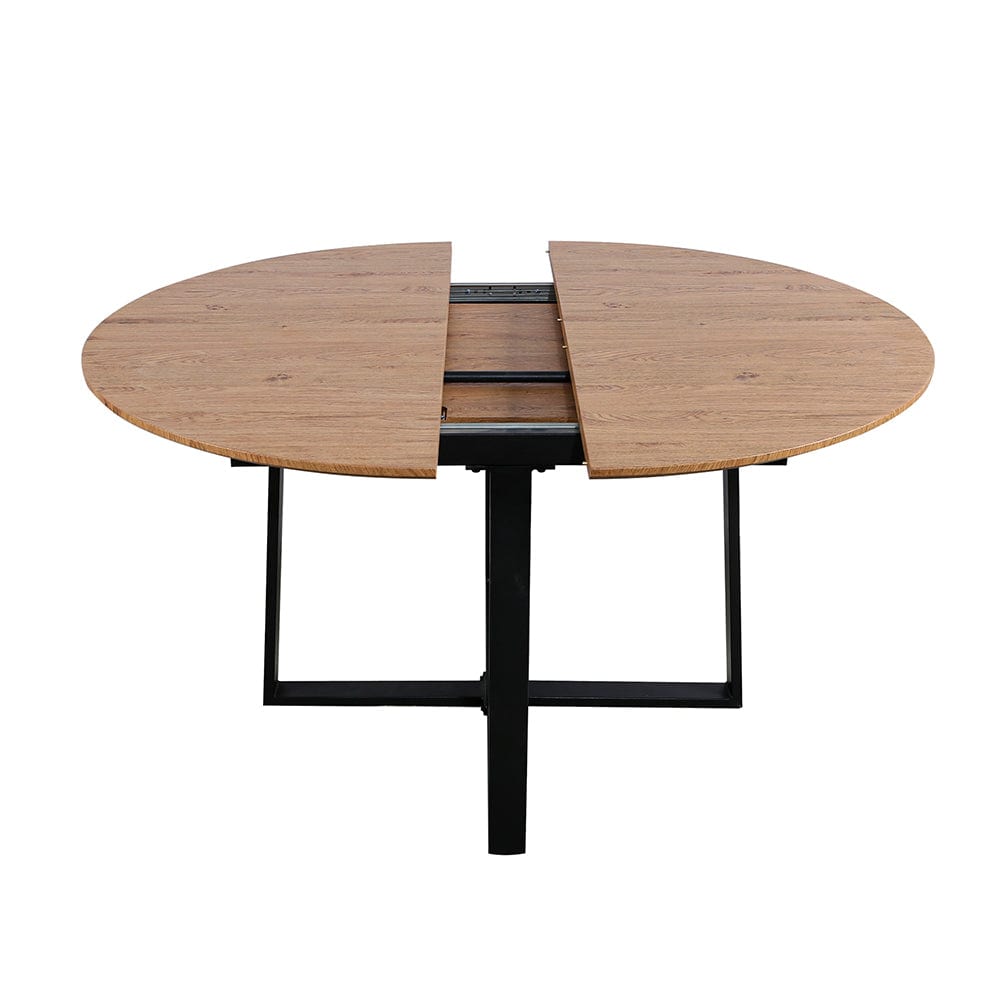 Belluno Industrial Style 160cm Round Extending Dining Table