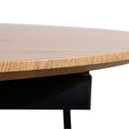 Belluno Industrial Style 160cm Round Extending Dining Table