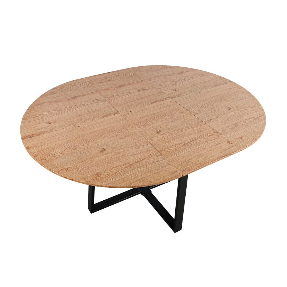 Belluno Industrial Style 160cm Round Extending Dining Table