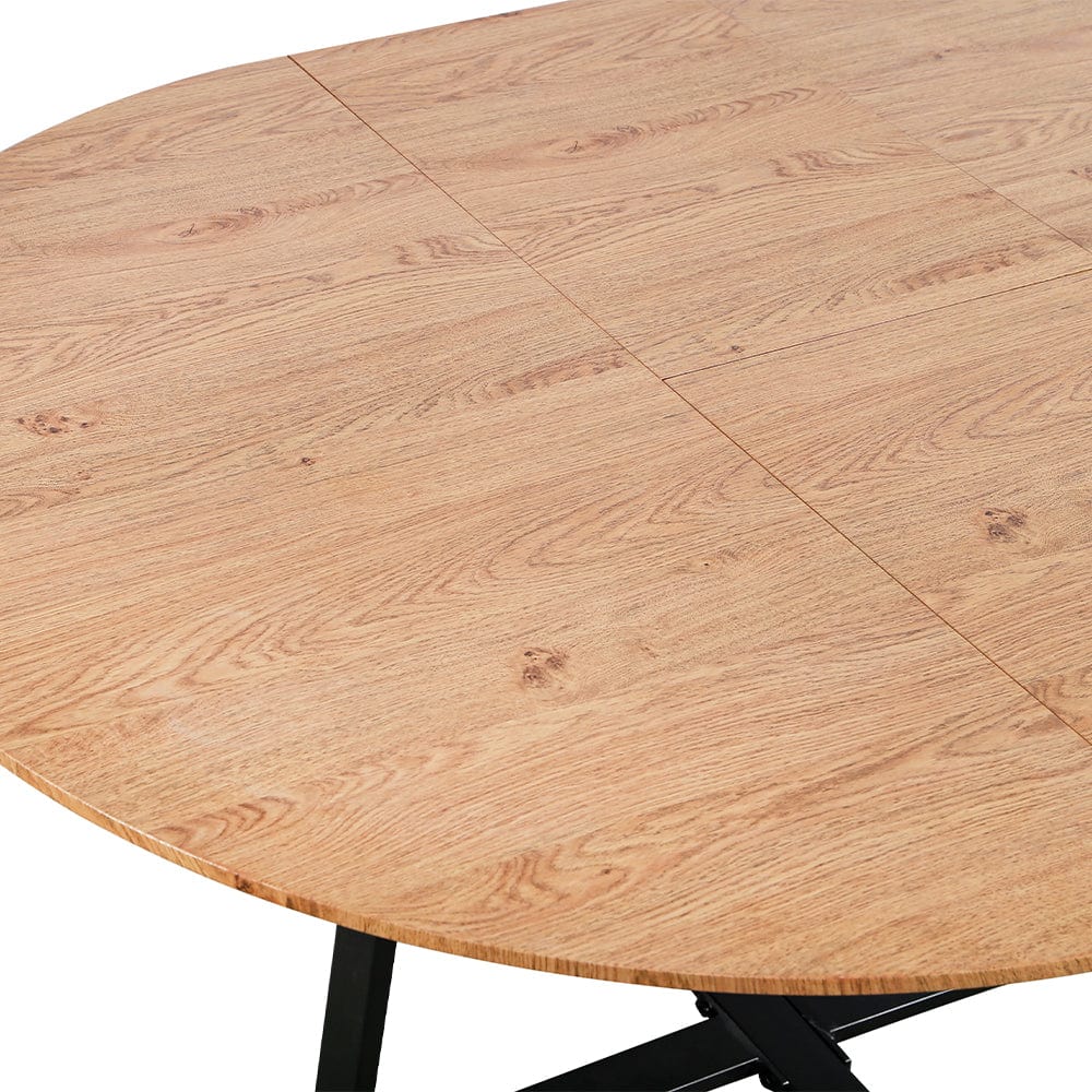 Belluno Industrial Style 160cm Round Extending Dining Table