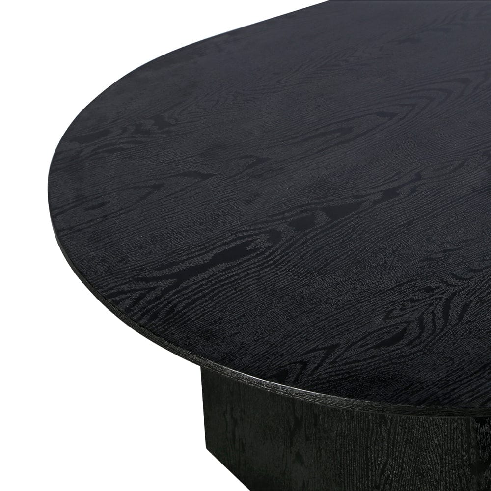 Belluno Oak Or Black 4-6 Seater 200cm Oval Dining Table