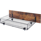 Belluno Industrial Style Industrial Metal Bed Frame with 4 Drawers and LED Light Head Board and Charging Ports