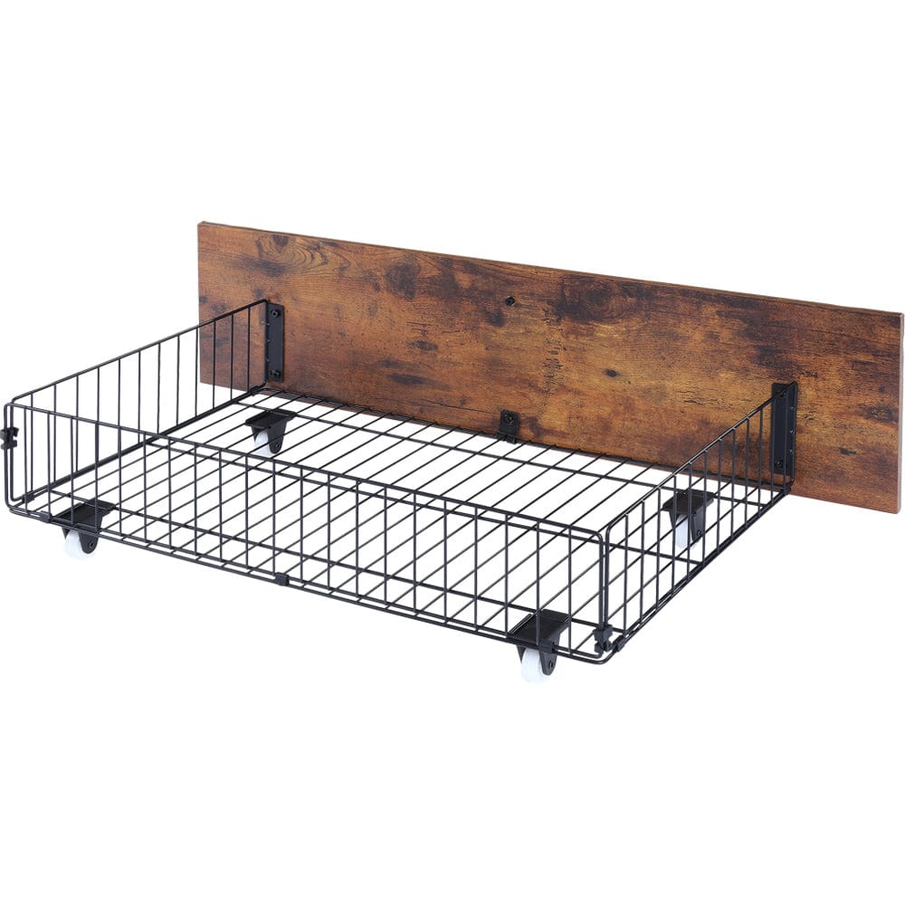 Belluno Industrial Style Industrial Metal Bed Frame with 4 Drawers and LED Light Head Board and Charging Ports