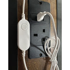 Belluno Industrial Style Industrial Metal Bed Frame with 4 Drawers and LED Light Head Board and Charging Ports