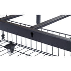 Belluno Industrial Style Industrial Metal Bed Frame with 4 Drawers and LED Light Head Board and Charging Ports