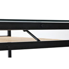 Boho 120CM Glass Top Rattan Dining Table With Shelf