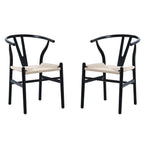 Luna Round Dining Table Set With 2-4 Beach Wood Chairs