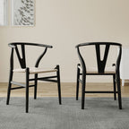 Luna Round Dining Table Set With 2-4 Beach Wood Chairs