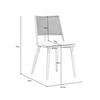 Set of 2 Boho Boucle Rattan Dining Chairs