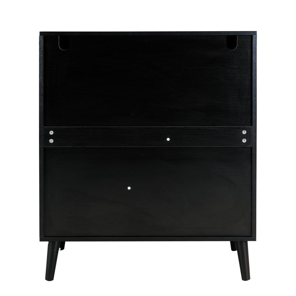 Boho 3+2 Drawers Chest Rattan Decorated Storage Cabinet