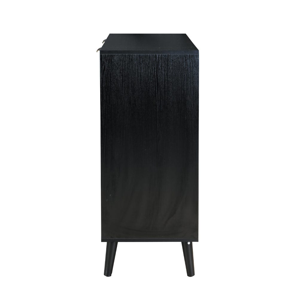 Boho 3+2 Drawers Chest Rattan Decorated Storage Cabinet