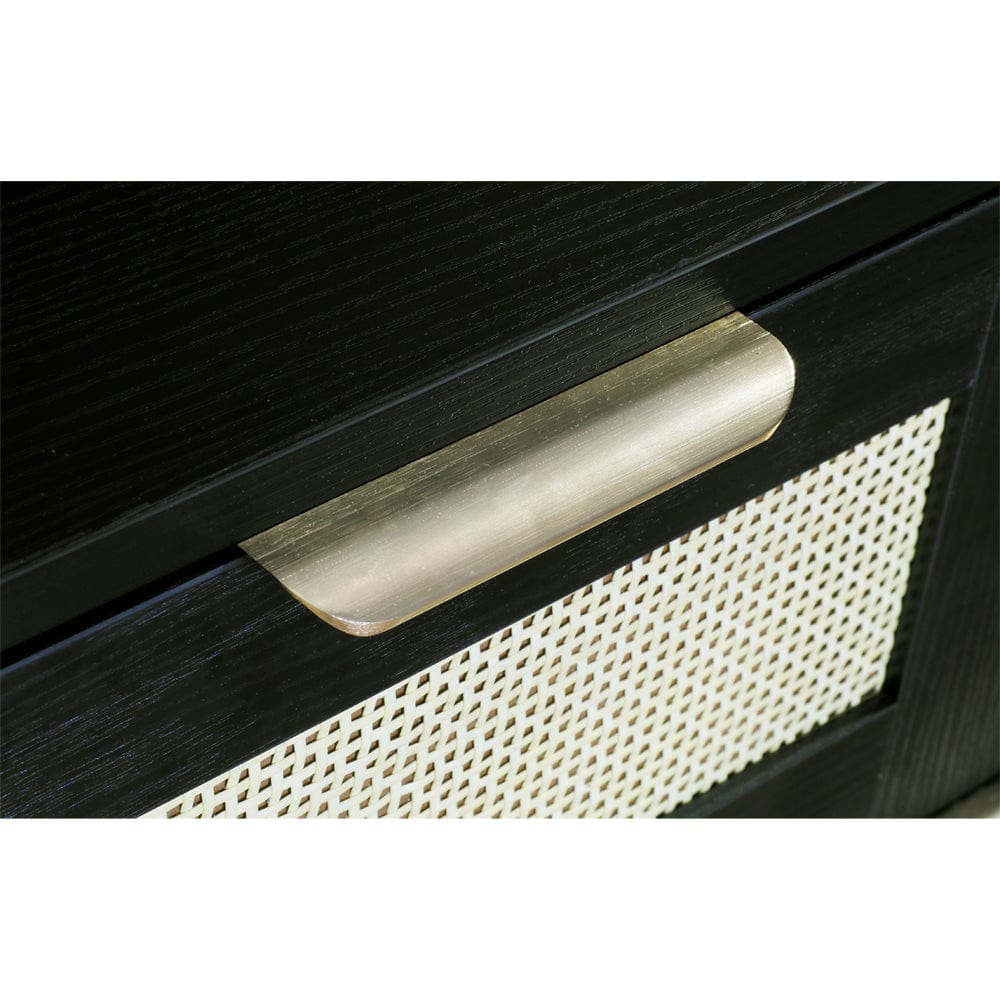 Boho 3+2 Drawers Chest Rattan Decorated Storage Cabinet