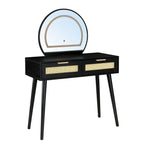 Boho Dressing Table and Stool Set With Led Mirror