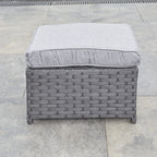 Barcelona Black Modular 8 Seater Rattan Corner Sofa Set