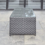 Barcelona Black Modular 8 Seater Rattan Corner Sofa Set