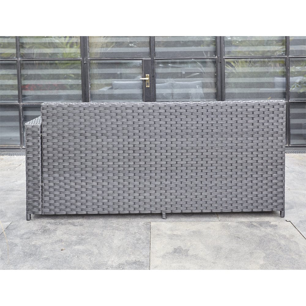 Barcelona Black Modular 8 Seater Rattan Corner Sofa Set