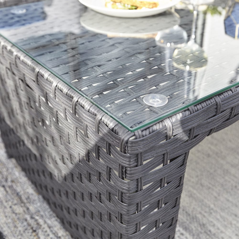 Barcelona Black Modular 8 Seater Rattan Corner Sofa Set