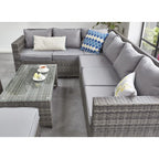 Barcelona Grey Modular 8 Seater Rattan Corner Sofa Set