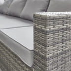 Barcelona Grey Modular 8 Seater Rattan Corner Sofa Set