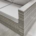 Barcelona Grey Modular 8 Seater Rattan Corner Sofa Set