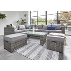 Barcelona Grey Modular 8 Seater Rattan Corner Sofa Set