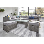 Barcelona Grey Modular 8 Seater Rattan Corner Sofa Set