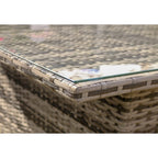 Barcelona 9 Seater Rattan Garden Furniture Dining Set In Grey