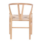 Set Of 2 Boho Beech Wood Dining Chairs