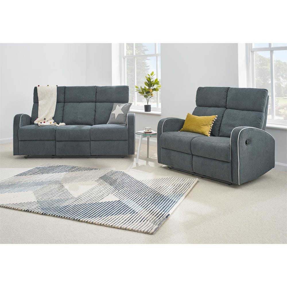 Boston 3+2 Dark Grey Fabric Recliner Sofa Set