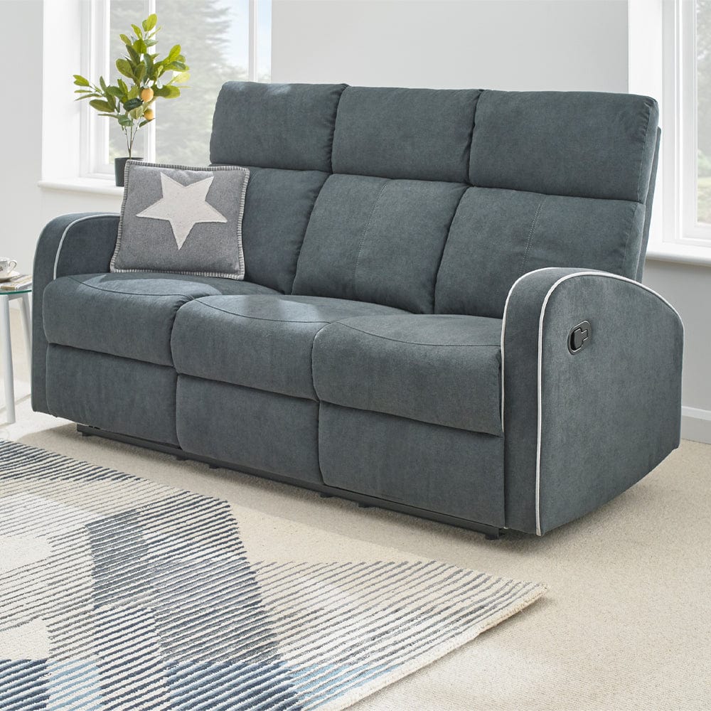 Boston 3+2 Dark Grey Fabric Recliner Sofa Set