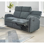 Boston 3+2 Dark Grey Fabric Recliner Sofa Set