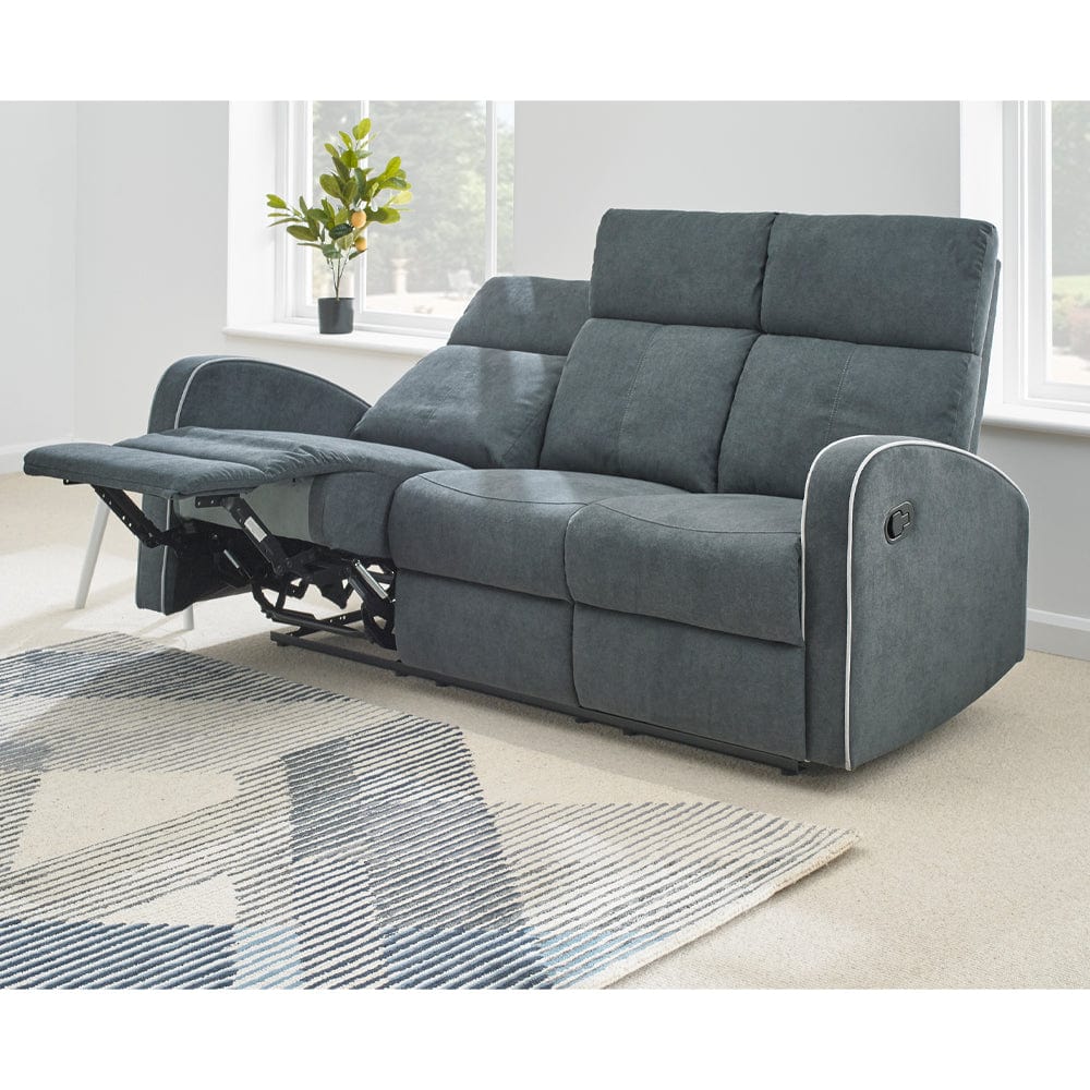 Boston 3+2 Dark Grey Fabric Recliner Sofa Set