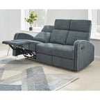 Boston 3+2 Dark Grey Fabric Recliner Sofa Set