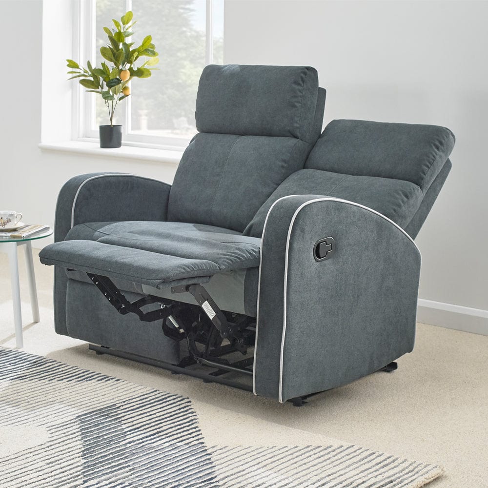 Boston 3+2 Dark Grey Fabric Recliner Sofa Set