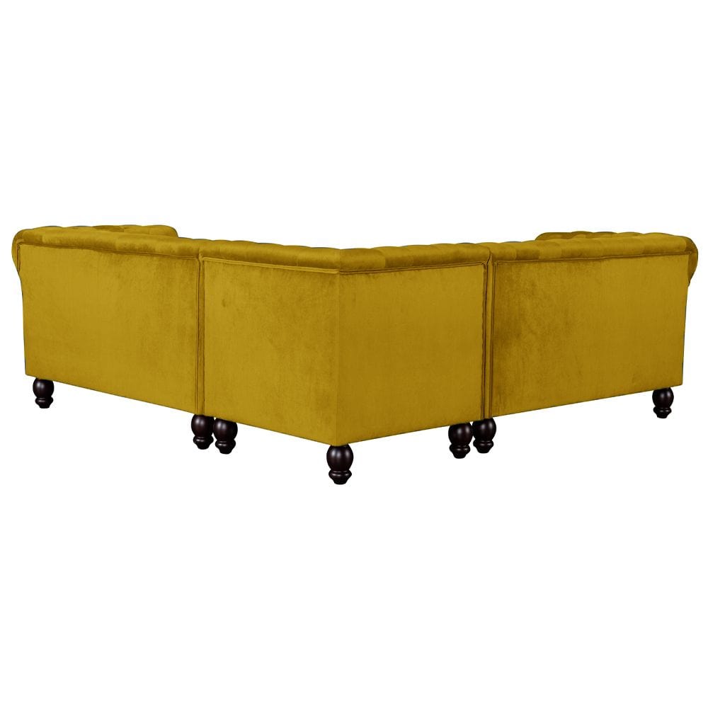 Chesterfield 5 Seater Velvet Corner Sofa