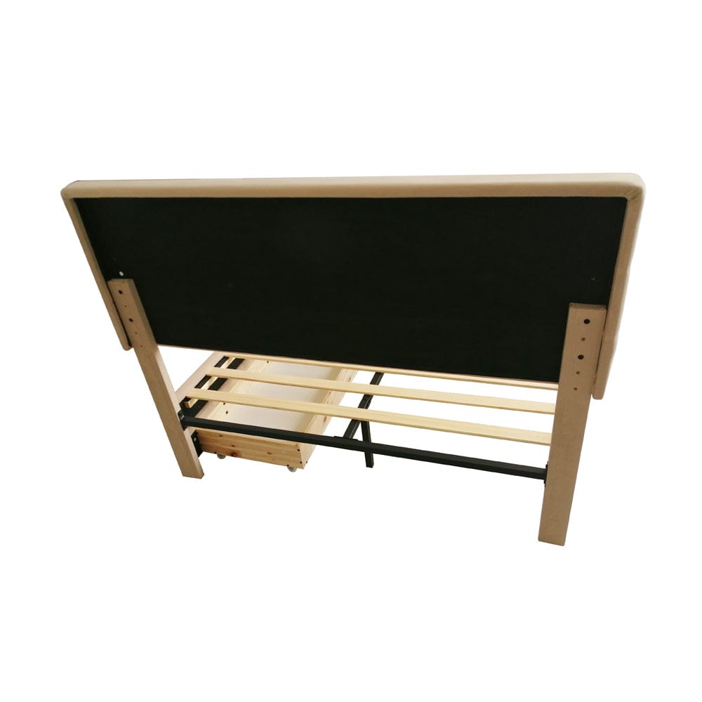 Cibor Wooden Bed Frame with 2 Drawers Single Bed or Double Bed