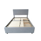 Cibor Wooden Bed Frame with 2 Drawers Single Bed or Double Bed