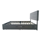 Cibor Wooden Bed Frame with 2 Drawers Single Bed or Double Bed