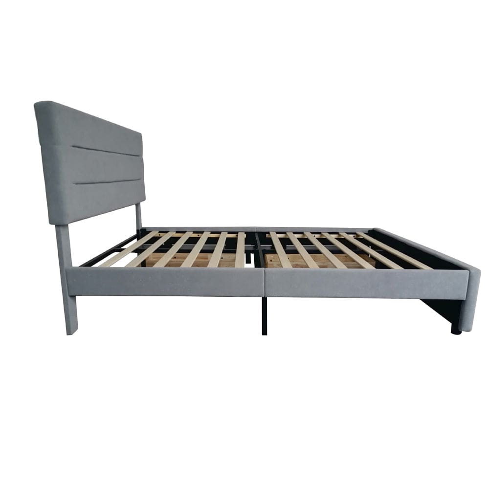 Cibor Wooden Bed Frame with 2 Drawers Single Bed or Double Bed