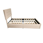 Cibor Wooden Bed Frame with 2 Drawers Single Bed or Double Bed