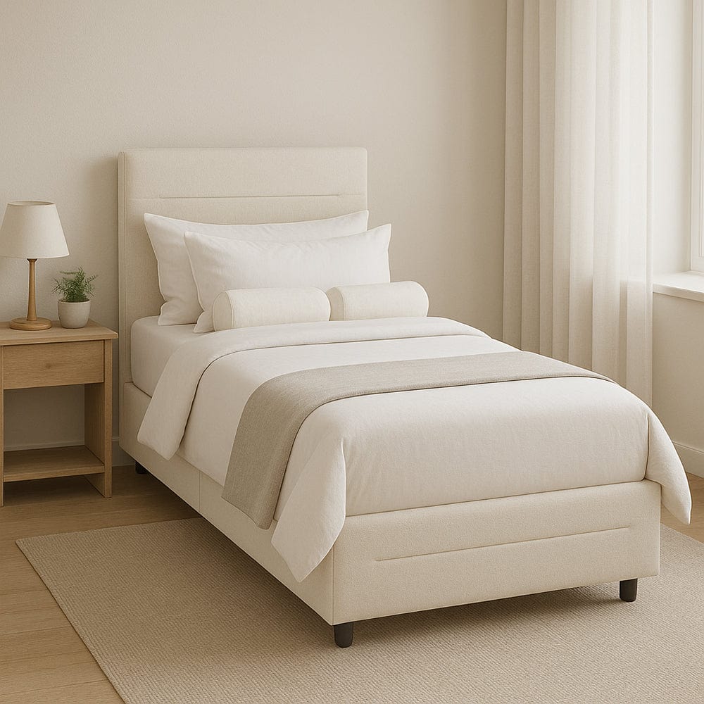 Cibor Wooden Bed Frame with 2 Drawers Single Bed or Double Bed