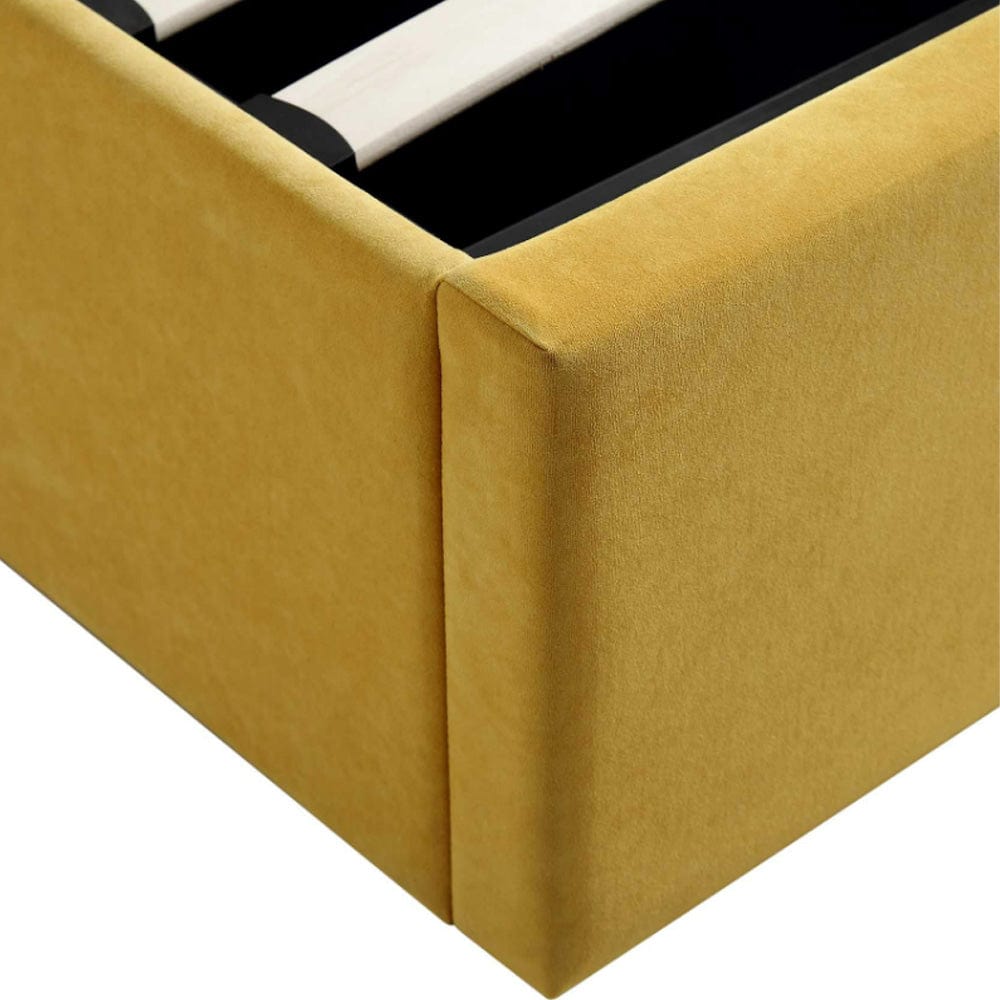 Crescent Ottoman Upholstered Lift Up Storage Bed Frame