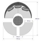 Camrose Rattan Garden Day Bed in Grey