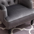 Darwin Dark Grey Velvet Accent Chair