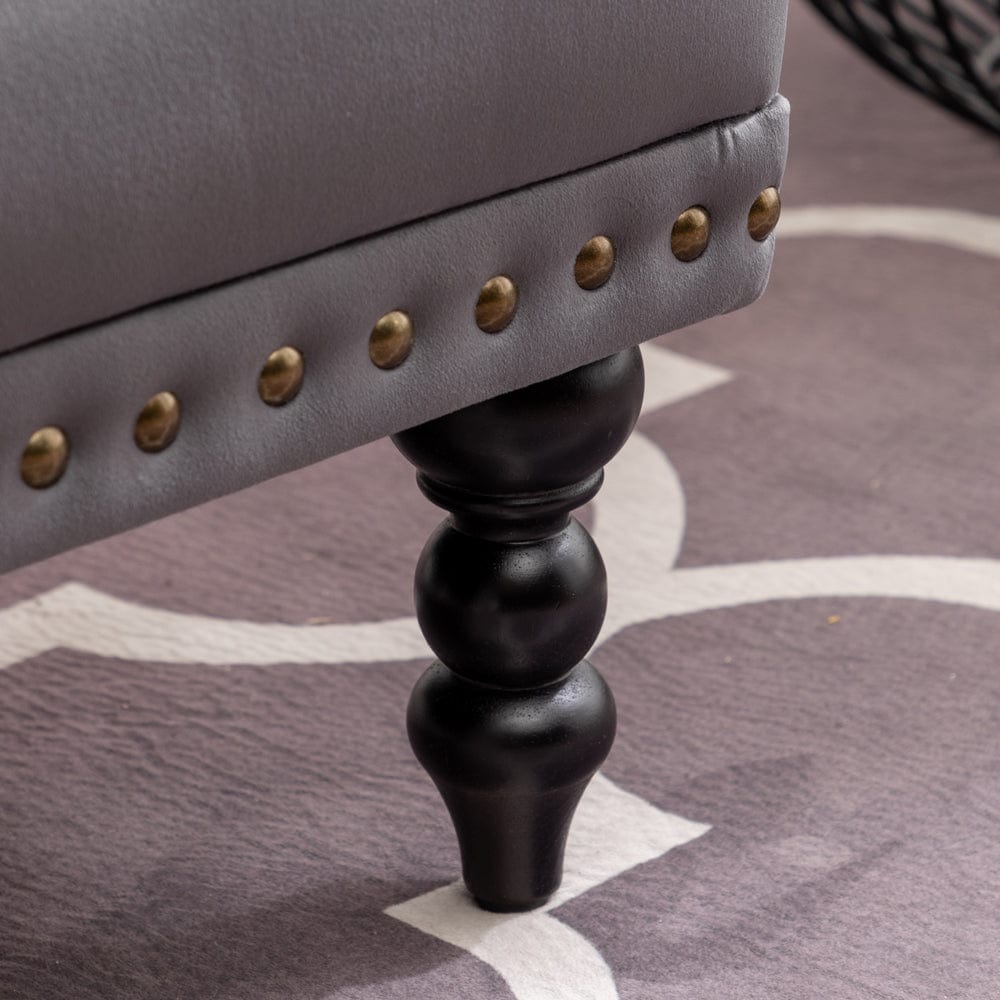 Darwin Dark Grey Velvet Accent Chair